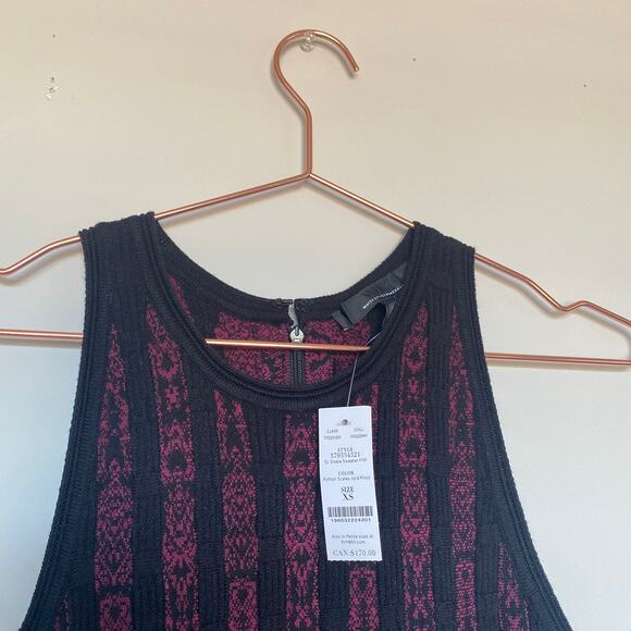 White House Black Market Womens Dress XS Python Scales Pinot Mini Knit Fall - Picture 5 of 9